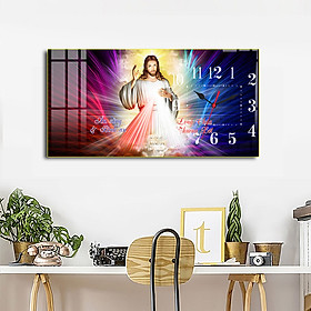 Mua Tranh Đồng Hồ Treo Tường Trang Trí - Đồng Hồ Họa Tiết Công Giáo Cao Cấp