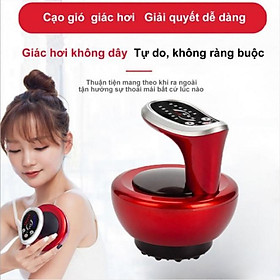 Máy cạo gió massage điện gia dụng 6 cấp độ Led Hồng Ngoại mẫu sạc pin