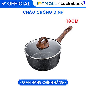 Mua Chảo Nhôm Sâu Lòng Chống Dính Baum Marble 1 Tay Cầm  Nắp Thủy Tinh Lock&Lock LBU1181 18cm