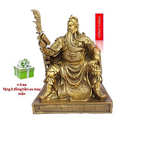 Mua Tượng Quan Công Ngồi Đọc Sách bằng Đồng Thau cao 16cm