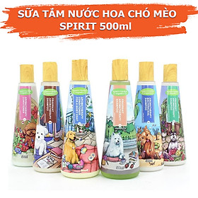 Sữa Tắm Nước Hoa Nắp Gỗ Cho Chó Mèo Cao Cấp Spirit Chai 500ml - Hồng - Thú cưng lông nâu đỏ