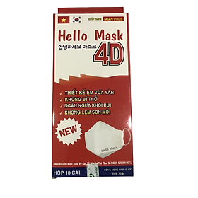 Khẩu trang 4D kháng khuẩn Hello Mask Fashion - Premium