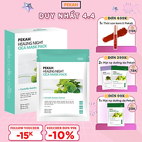 Hình ảnh Mặt Nạ Dưỡng Ẩm Giảm Mụn Và Thâm Chiết Xuất Rau Má PEKAH HEALING NIGHT CICA MASK PACK