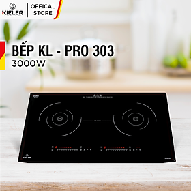 Bếp đôi điện từ KIELER KL-PRO303 mặt kính Euro Kieler Platinum, Bếp điện từ 3000W công nghệ Inverter tiết kiệm điện - Hàng Chính Hãng