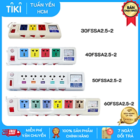 Mua Ổ cắm Lioa 3 lỗ - 4 lỗ - 5 lỗ - 6 lỗ OFSSA2.5-2 có đồng hồ đo Ampe  công suất 3300W - Hàng chính hãng
