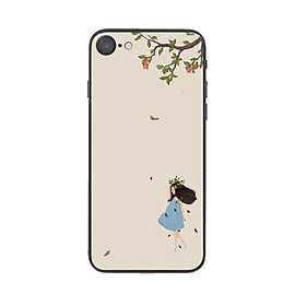Ốp lưng điện thoại iPhone in họa tiết Cô gái đội vòng nguyệt quế dưới tán cây - THNH0015