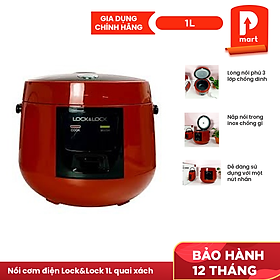 Nồi Cơm Điện Lock&Lock EJR431 Dung Tích 1 lít (Hàng Chính Hãng)