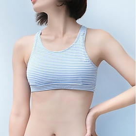 Áo ngực thể thao LMcation Jane Bikini - Sọc Trắng Xanh