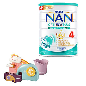 Sữa Bột Nestlé NAN OPTIPRO PLUS 4 1500g lon với 5HMO Hỗ trợ Đề Kháng