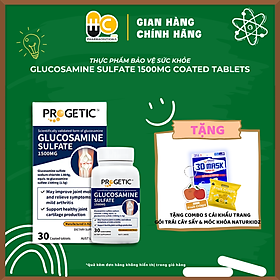 Thực Phẩm Chức Năng Progetic Glucosamine Sulfate 1500mg Hỗ Trợ Sức Khỏe Xương Khớp Người Lớn Date 04/2027