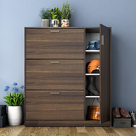 Mua Tủ Gỗ Đựng Giày Thông Minh A88 - 4 cánh vân óc chó