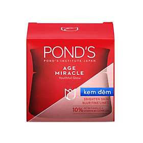 Kem Dưỡng Ẩm POND'S ngăn ngừa lão hóa Ban Đêm Dưỡng da và đều màu da (50g)