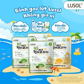 Bánh ăn dặm gạo lứt bổ sung lợi khuẩn Lusol cho bé từ 6 tháng tuổi - ALADDINVINA