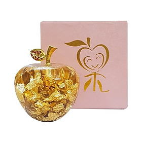 Tượng vảy vàng 24k quả táo để bàn - ANCARAT