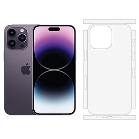 Miếng Dán PPF Nhám Dành Cho iPhone 15 Pro Max Mặt Sau Full Viền