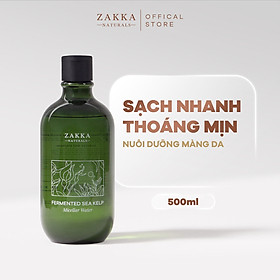 Nước Tẩy Trang Micellar Water Sạch Sâu, Dịu Nhẹ, Dưỡng Ẩm Da - Fermented Sea Kelp Micellar Water - Zakka Naturals 500ml