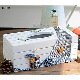 Mua Hộp đựng khăn giấy phong cách biển cả Coastal Style (mẫu ngẫu nhiên inbox để chọn mẫu)