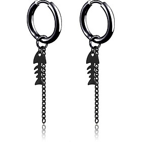 Đôi bông tai unisex ý tưởng xương cá độc đáo