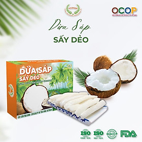 Dừa sáp sấy dẻo VICOSAP nguyên chất ít ngọt béo thơm đặc sản Trà Vinh