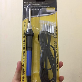 Mua Mỏ hàn chì điều chỉnh nhiệt độ 60w +5 mũi hàn tiêu chuẩn của châu âu.