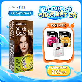 Kem Nhuộm Tóc Phủ Bạc Youth & Color Lavox 60ml Nâu Cà Phê L4 - Nhuộm Tóc Tại Nhà (Kèm Bao tay & Oxy Trợ Nhuộm) Lamimi Chính Hãng