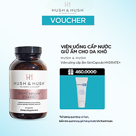 Skincapsule Hydrate+ Viên Uống Cấp Nước Cho Da Khô, Da Thiếu Nước Hush & Hush 60 viên