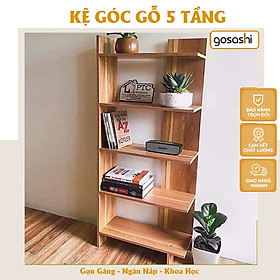 Mua Kệ Góc Tường Trang Trí 5 Tầng Hoa Văn Gỗ Trang Trí Trong Nhà