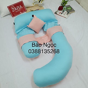 Gối hạt đậu-gối bầu tặng kèm gối đỡ