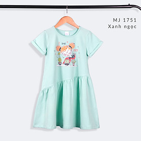 Váy Bé Gái 14-38 kg MEEJENA Đầm Bé Gái Ngắn Tay Họa Tiết Vải 100% COTTON 4C - 1751