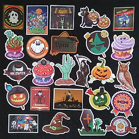 Bộ Sticker dán cao cấp chủ đề HALLOWEEN - Dùng dán Xe, dán mũ bảo hiểm, dán Laptop