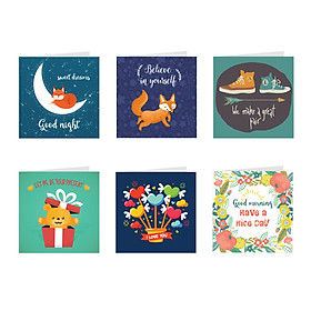 Combo 6 Thiệp Greenwood GR-09-LU11 (9 x 9 cm)