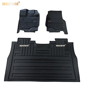Thảm lót sàn xe ô tô Ford F150 2012-đến nay Nhãn hiệu Macsim chất liệu nhựa TPE đúc khuôn cao cấp - màu đen