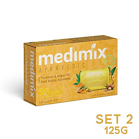 Set 2 xà phòng medimix nghệ & dầu argan 125g/bánh