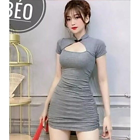 ĐẦM BODY CHẤT UMI THIẾT KẾ CỔ TÀU HỞ NGỰC