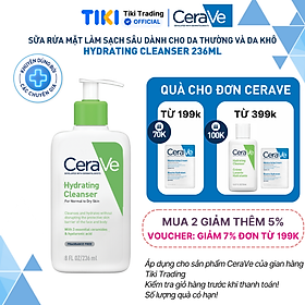 Sữa rửa mặt giúp làm sạch sâu dành cho da thường và da khô CeraVe Hydrating Cleanser