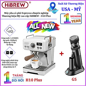 Mua Bản nâng cấp - Máy pha cà phê Espresso chuyên nghiệp  thương hiệu Mỹ cao cấp HiBREW - H10 Plus. Hàng chính hãng