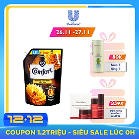 Nước Xả Làm Mềm Vải Comfort Chăm Sóc Chuyên Sâu Hương Nước Hoa Thiên Nhiên Sophia Túi 2.8L