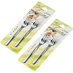 Mua 2 Bộ dĩa inox Twins cỡ nhỏ - Hàng Nội Địa Nhật