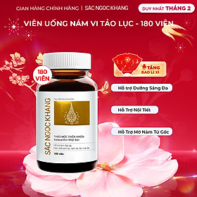 Viên uống đẹp da - chống lão hóa - nám sạm tàn nhan Sắc Ngọc Khang Vi Tảo Lục Hộp 180 Viên