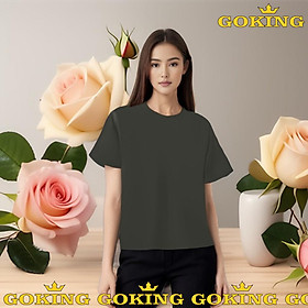 Crazy sale. Áo thun trơn nữ thoát nhiệt Nhật Bản GOKING, 100% cotton siêu thoáng mát, đánh bay cơn nóng mùa hè. Áo phông hàng hiệu cao cấp