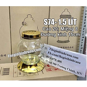 Bình thủy tinh ngâm sâm Hàn Quốc 1,4 lít