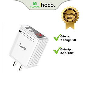 Mua Củ Sạc Hai Cổng Dành Cho Hoco C39 Màn Hình LED  Hiển Thị Điện Ấp Đầu Ra  Chip Chống Quá Dòng  Vật Liệu PC Chống Cháy Nổ - Hàng Chính Hãng
