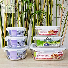 Mua Hộp thủy tinh Lock&Lock Ovenglass chịu nhiệt cao dung tích từ 300ml đến 2L nắp PP khóa 4 cạnh chắc chắn