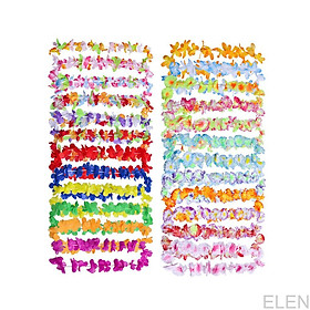 Mua 50pcs Hawaiian leis Garland Artificial Necklace Hawaii Flowers Wreath Party Supplies Beach Decor ELEN