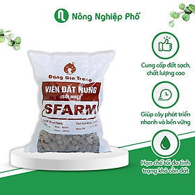 Viên đất nung (sỏi nhẹ) cỡ viên 10-20mm trồng lan, sứ, sen đá, thủy canh Sfarm (5dm3)  | Bonsai soil