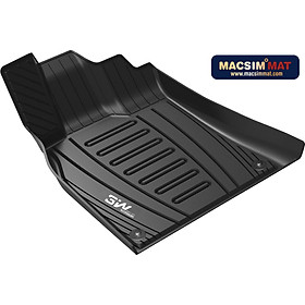 Thảm lót sàn xe ô tô Audi A6 2019- đến nay Nhãn hiệu Macsim 3W chất liệu nhựa TPE đúc khuôn cao cấp - màu đen.'