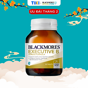 Viên Uống Giảm Căng Thẳng Hỗ Trợ An Thần Blackmores Executive B Stress Formula Lọ 62 Viên