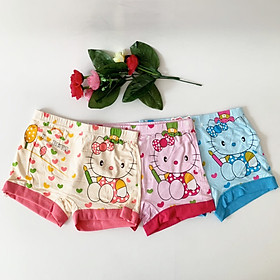 Set 10 quần lót đùi cho bé in hình Kitty - màu ngẫu nhiên