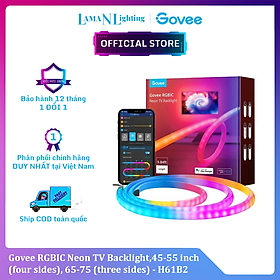 Dây Đèn LED gắn sau màn hình Govee RGBIC Neon TV Backlight H61B2 (45-75") | Nháy theo nhạc hơn 16 triệu màu tuyệt đỉnh