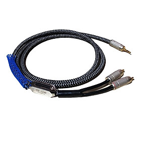 Dây Tín Hiệu Âm Thanh Chống Nhiễu 3.5mm ra 2 Đầu RCA Mạ Vàng AUDIOMECA SW-1290 Tặng Kèm Túi Nhung Cao Cấp - Hàng Nhập Khẩu